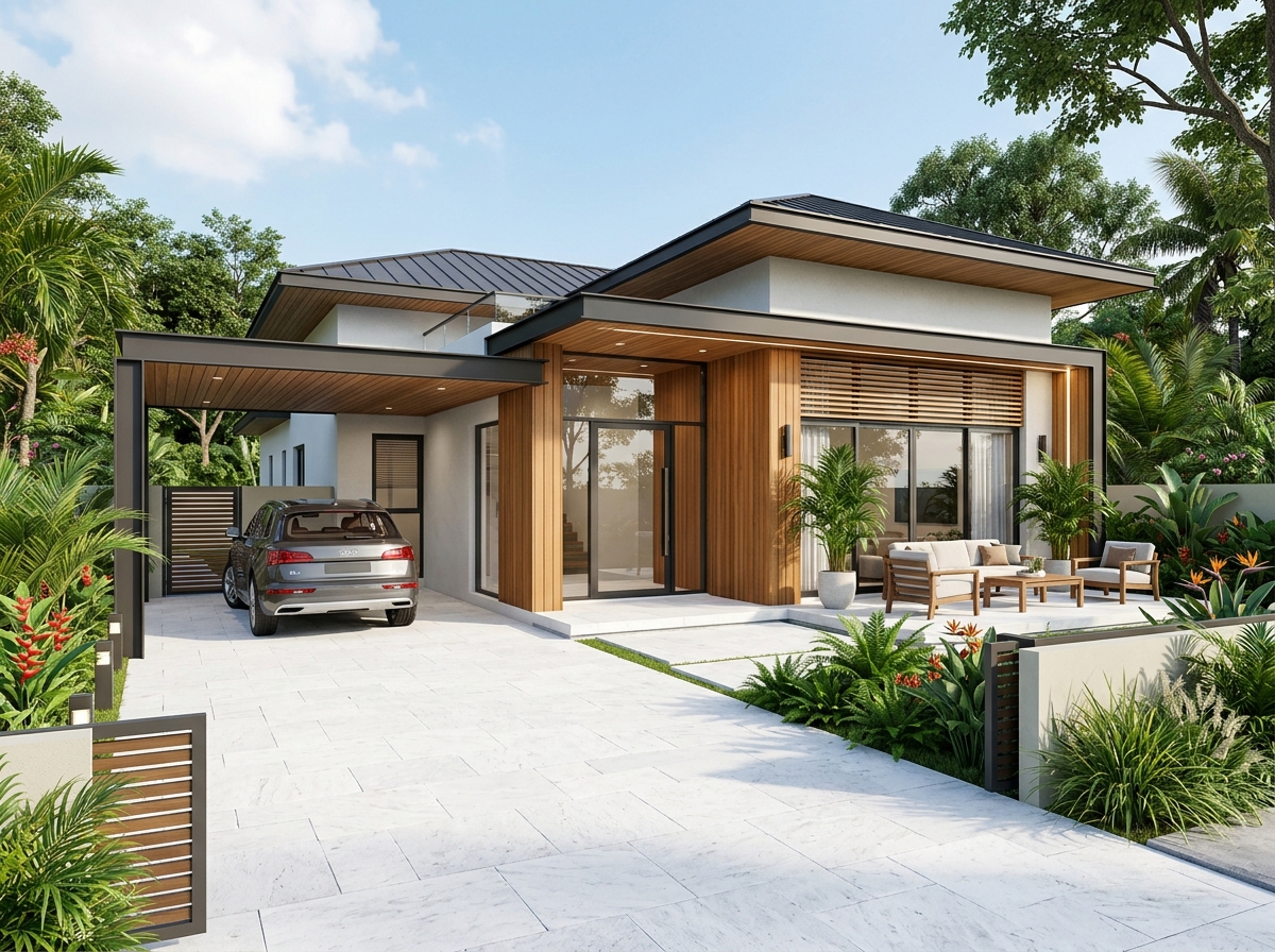 Desain Rumah Tropical Modern